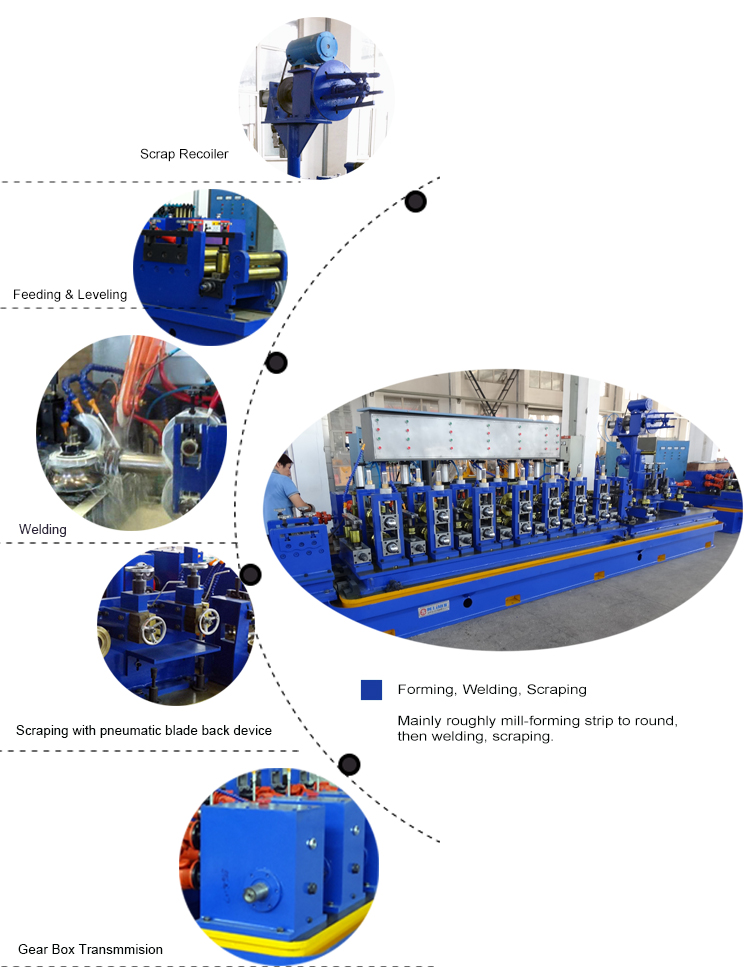 RT50 ERW Carbon Steel Tube Mill For Pipe Welding Machine